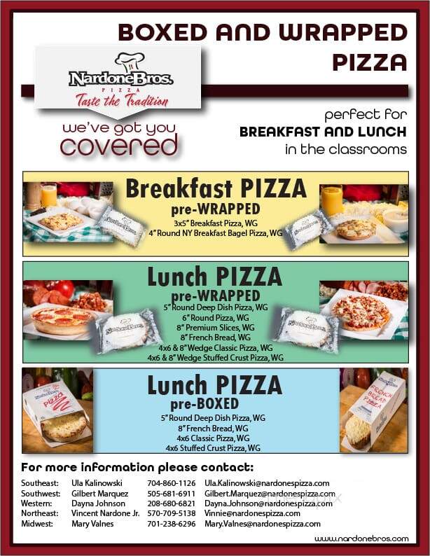 Nardone Brothers Baking Pizza Co. - Wilkes-Barre, PA menu_pic