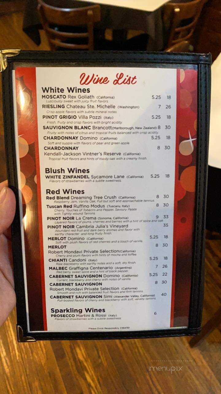 Gianni Mazia's on Main - Clarence, NY menu_pic