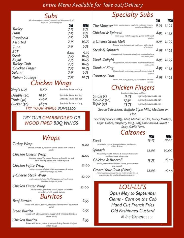 Gianni Mazia's on Main - Clarence, NY menu_pic
