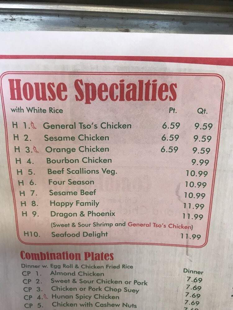 Dragon Town - South Lyon, MI menu_pic