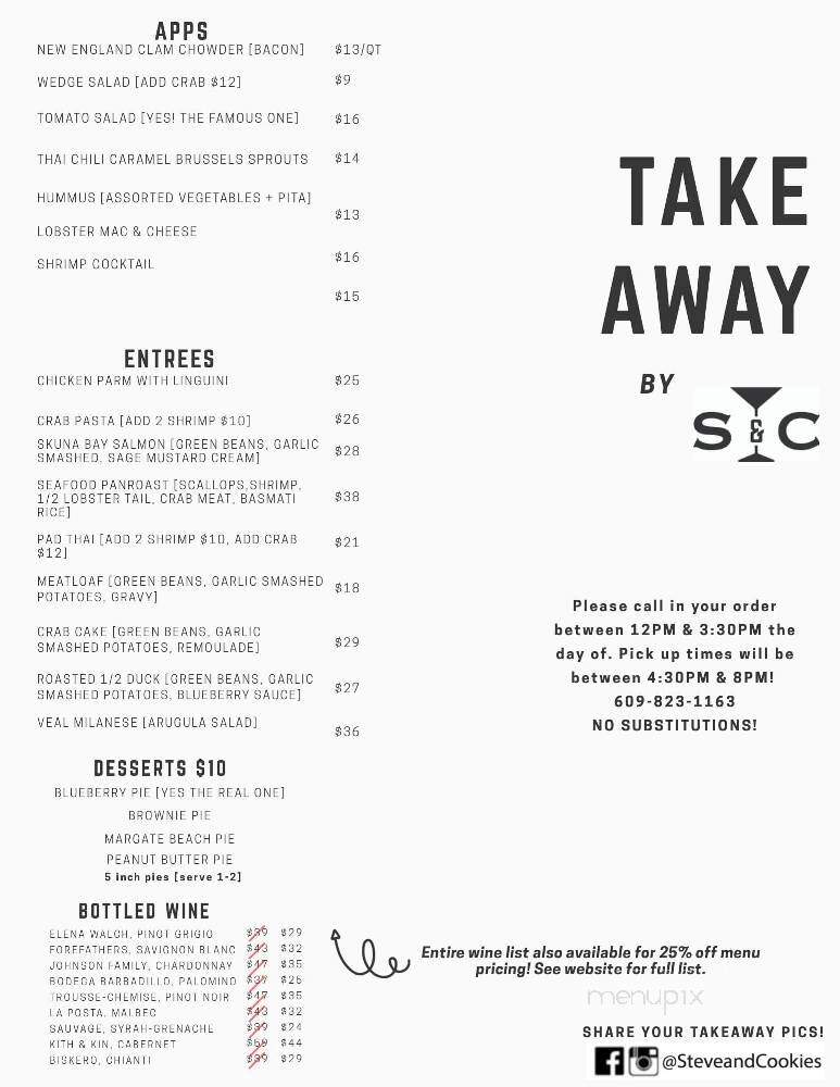 Steve & Cookie's By The Bay - Margate City, NJ menu_pic