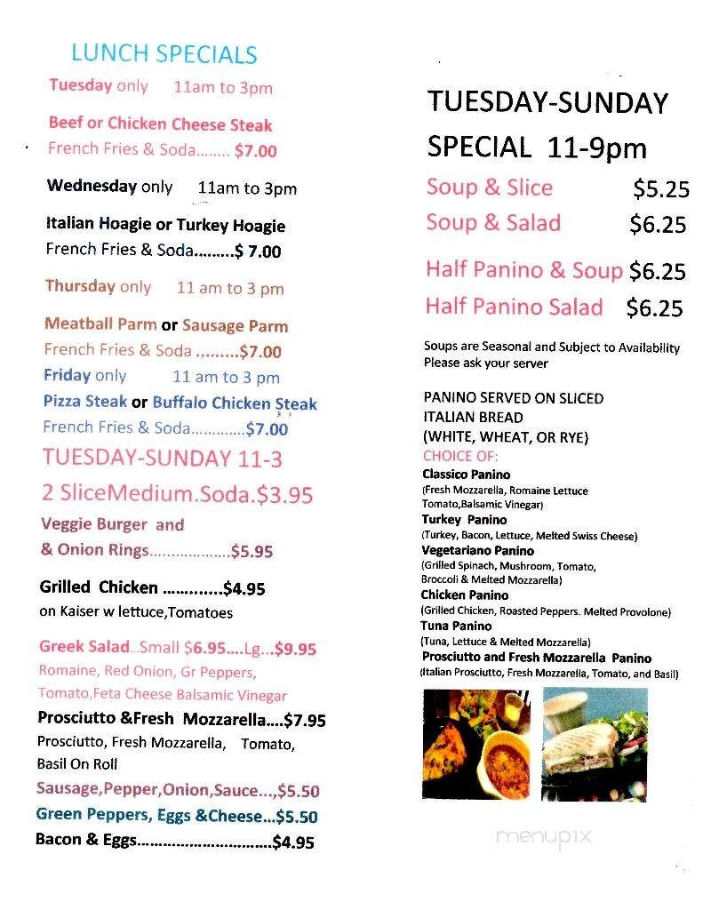 Dolce Vita - Sumneytown, PA menu_pic