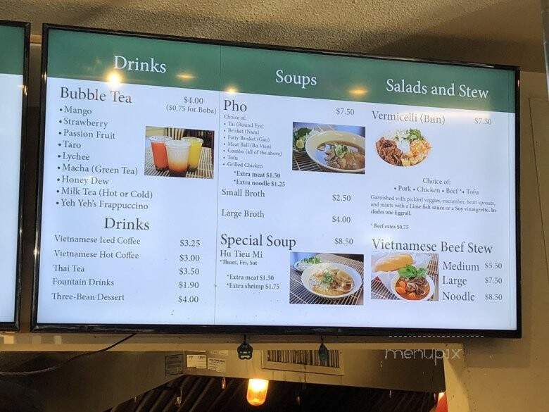 Yeh Yeh's Sandwiches - Lynnwood, WA menu_pic