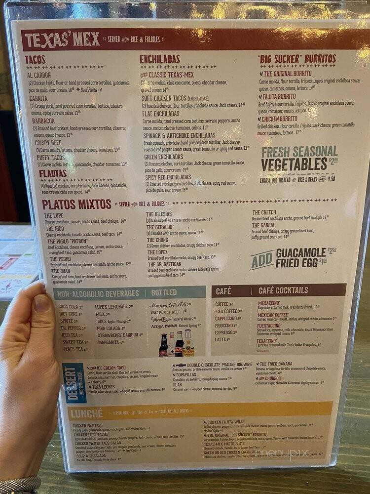 Lupe Tortilla - Cypress, TX menu_pic