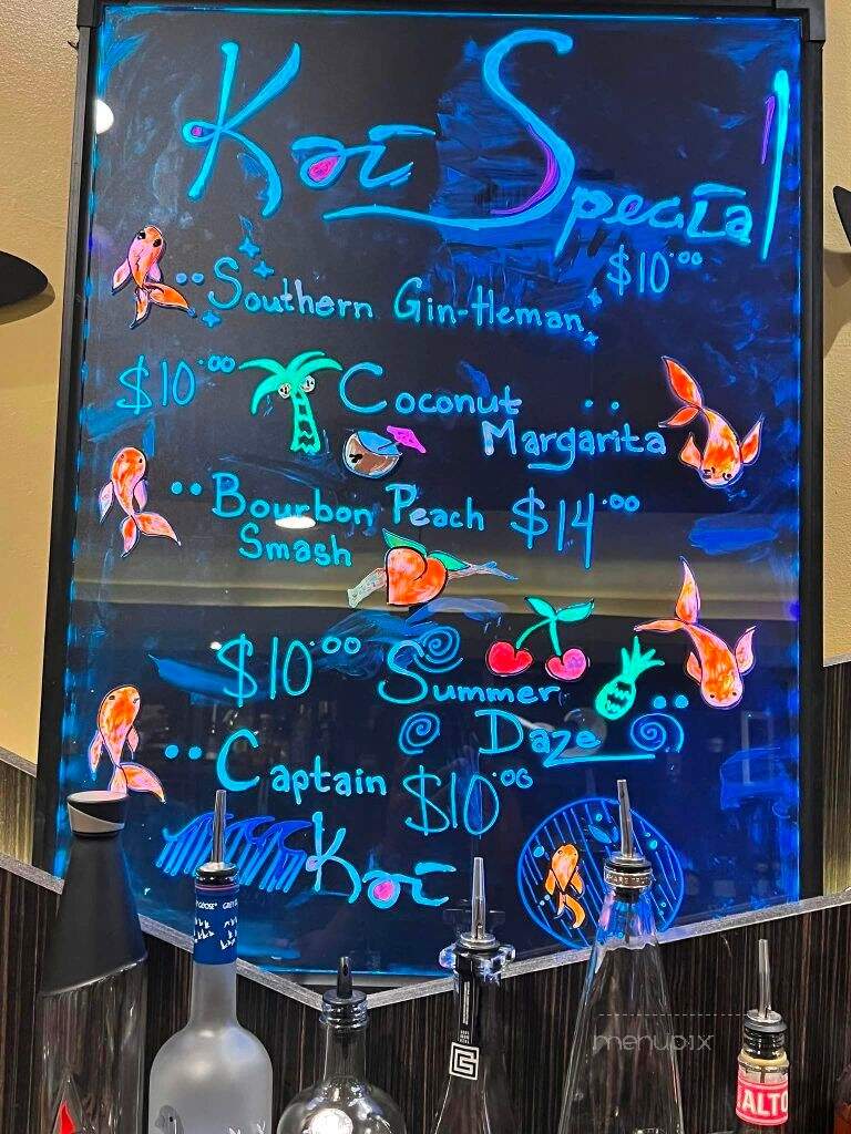 Koi Japanese Hibachi & Sushi - Martinez, GA menu_pic