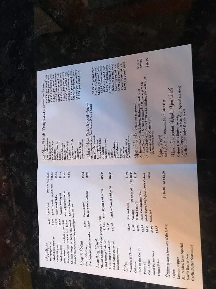 Mr and Mrs Crab - Cape Coral, FL menu_pic