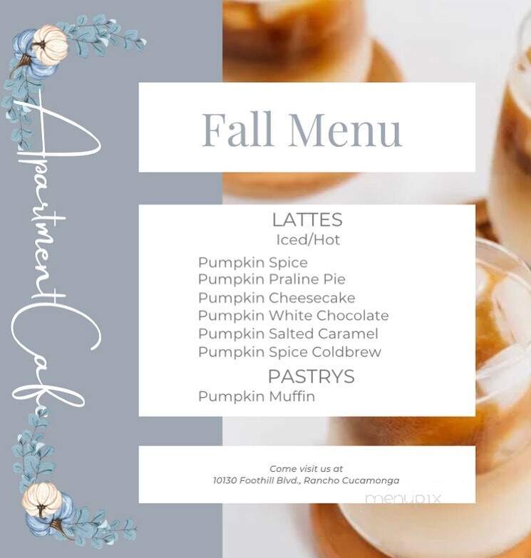 Apartment Cafe - Rancho Cucamonga, CA menu_pic