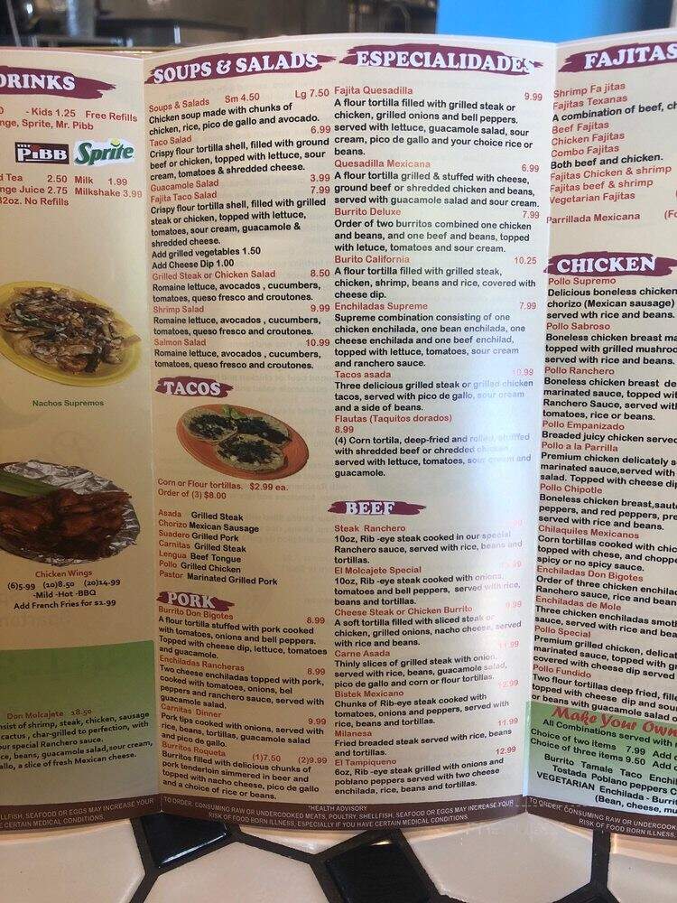 Don Bigotes - Spartanburg, SC menu_pic