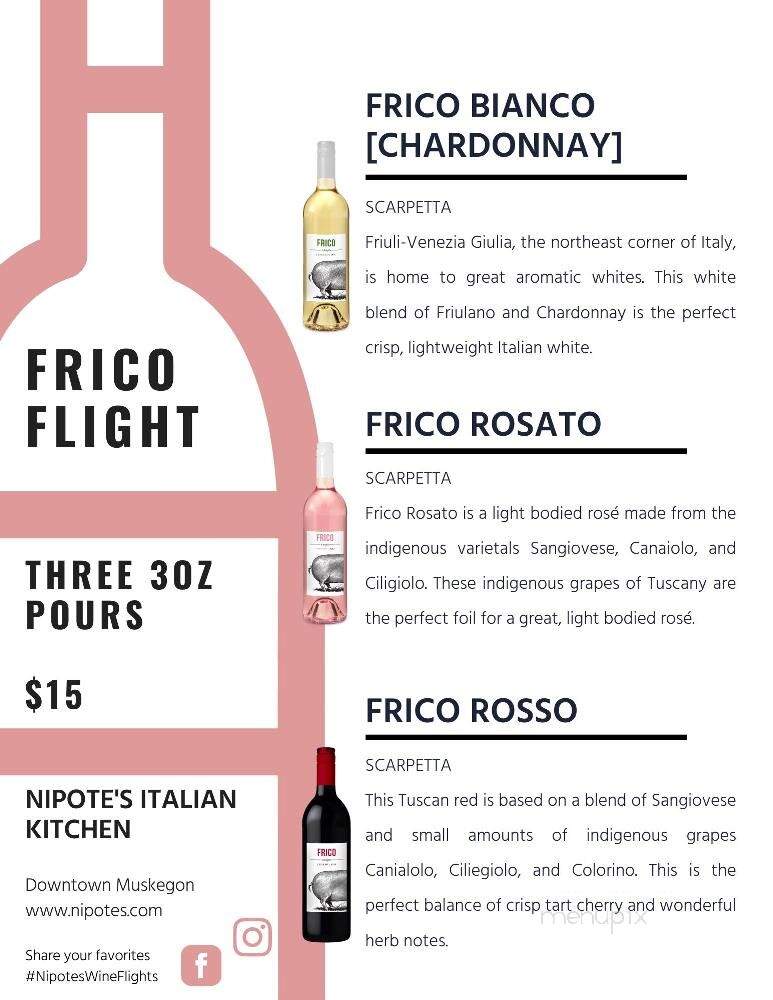 Nipote's Italian Kitchen - Muskegon, MI menu_pic