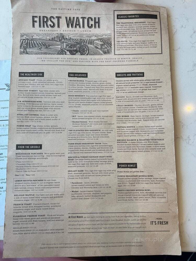 First Watch - Chesapeake, VA menu_pic