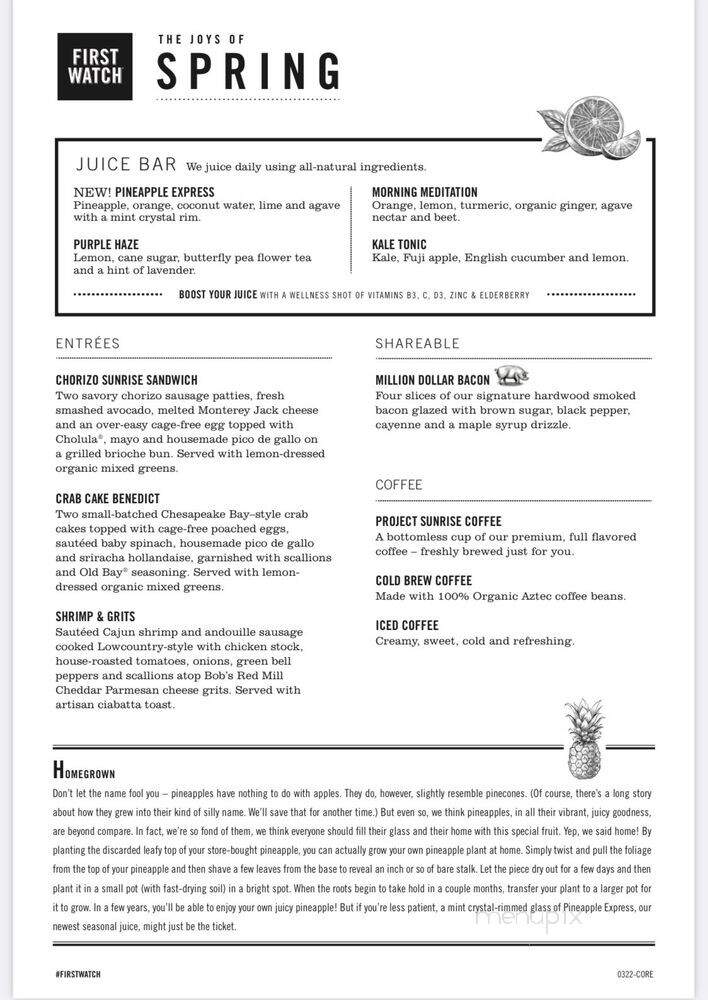 First Watch - Chesapeake, VA menu_pic