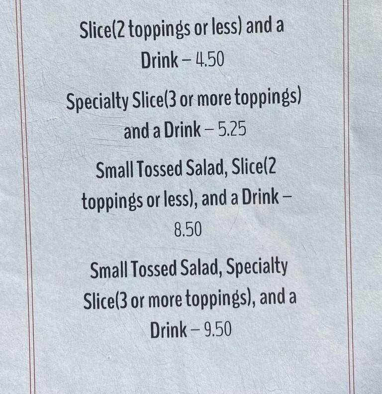 Matt's Smalltown Pizza - Senoia, GA menu_pic