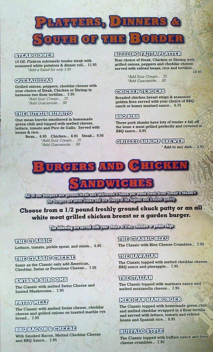 Wrigley's Chicago Sports Bar - Golden, CO menu_pic