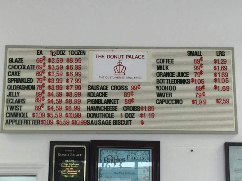 Donut Palace - Murfreesboro, TN menu_pic