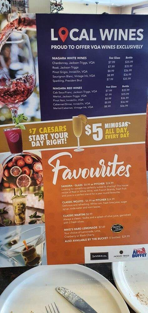 AlMacs Buffet - Niagara Falls, ON menu_pic