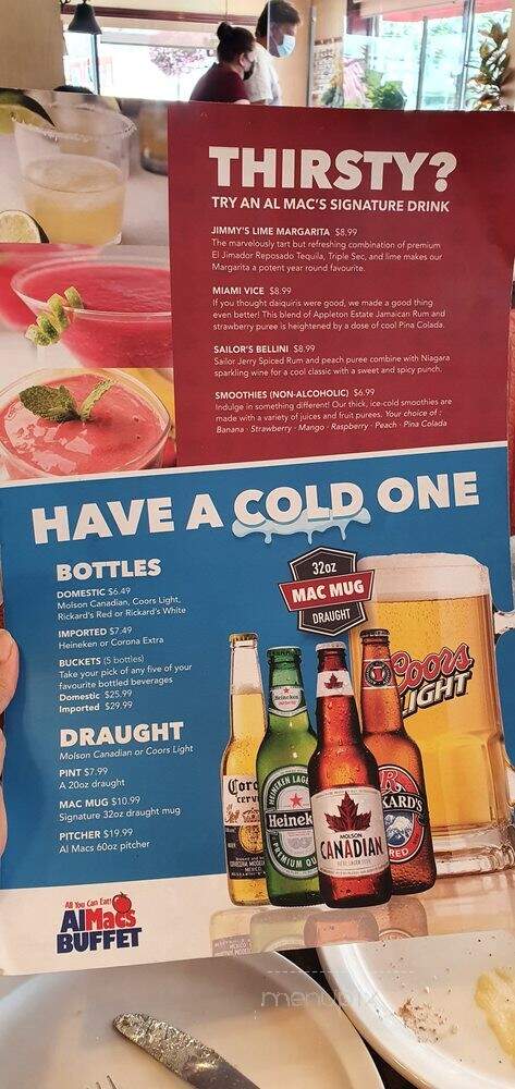 AlMacs Buffet - Niagara Falls, ON menu_pic