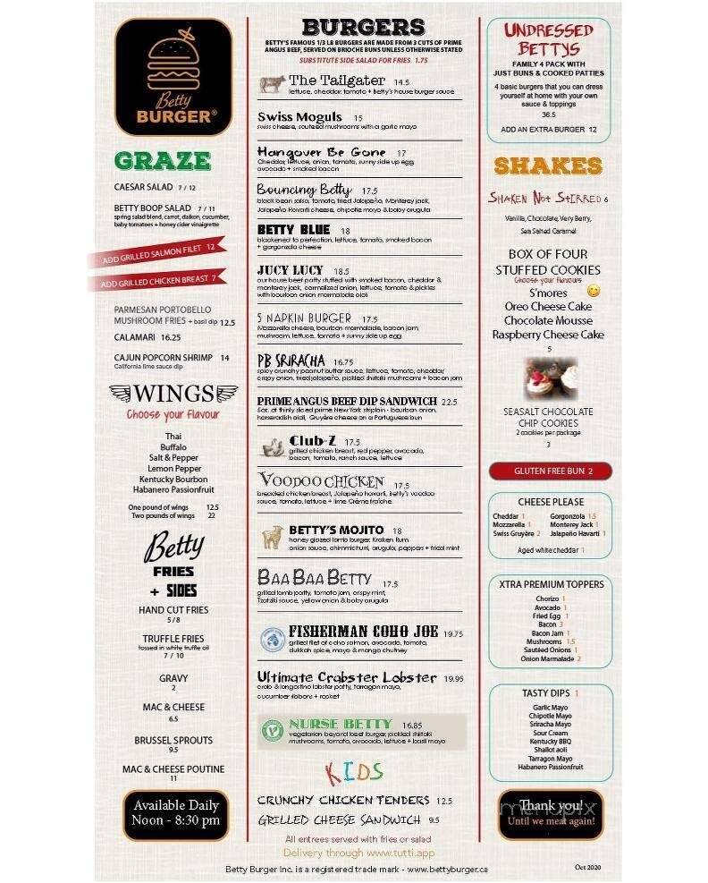 Nautical Nellies Steak & Seafood House - Victoria, BC menu_pic