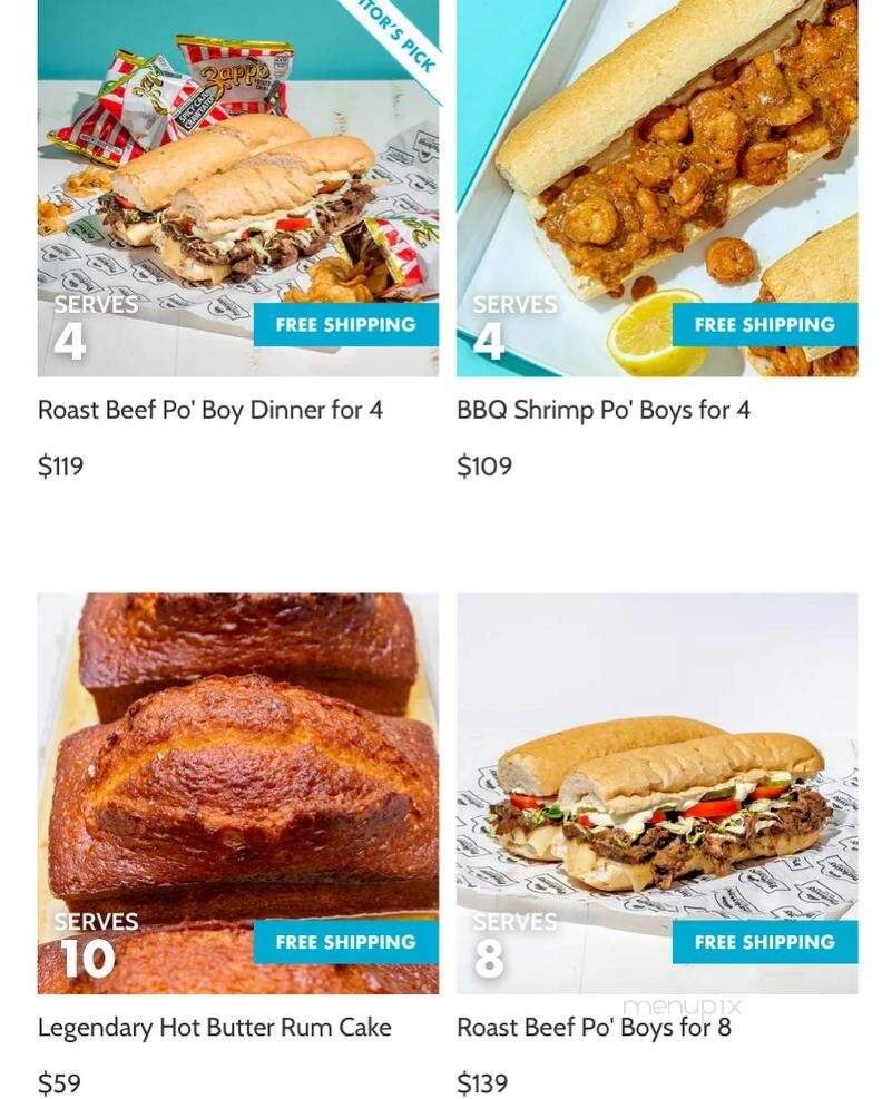 Parkway Bakery & Tavern - New Orleans, LA menu_pic