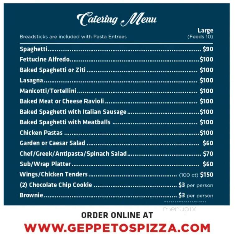 Geppeto's Of Newton - Newton, NC menu_pic