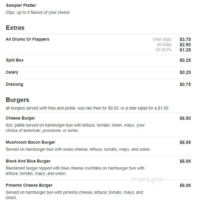 Wing King Cafe - Rock Hill, SC menu_pic