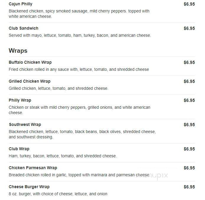 Wing King Cafe - Rock Hill, SC menu_pic