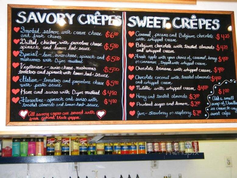 J Aime Les Crepes - Kingston, WA menu_pic