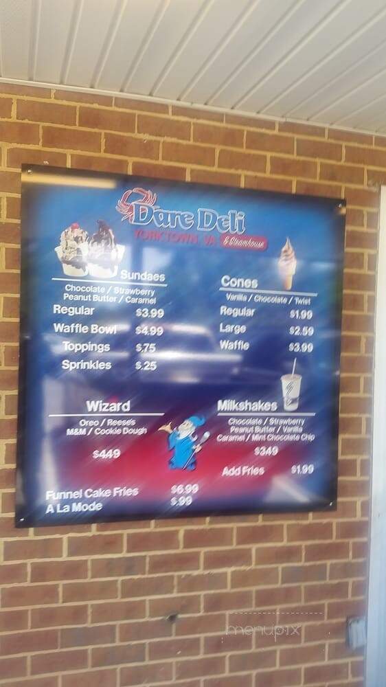Dare Deli & Steamhouse - Yorktown, VA menu_pic
