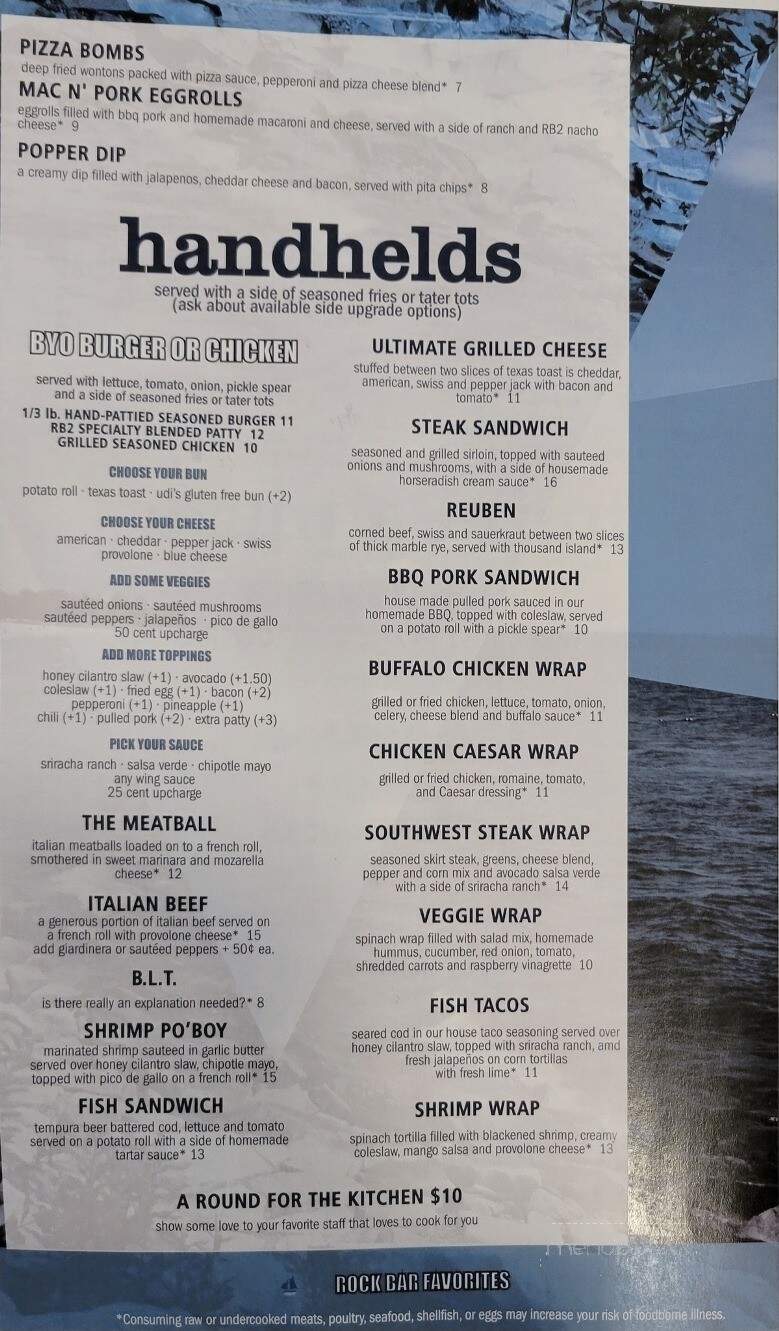 The Rock Bar - Genoa City, WI menu_pic