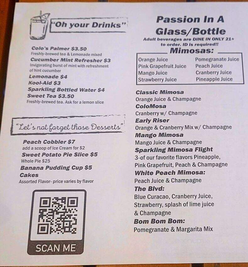 Colos' Soul Food & Seafood - Sacramento, CA menu_pic