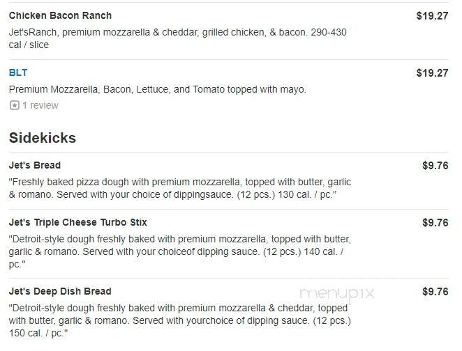 Jet's Pizza - Green Bay, WI menu_pic