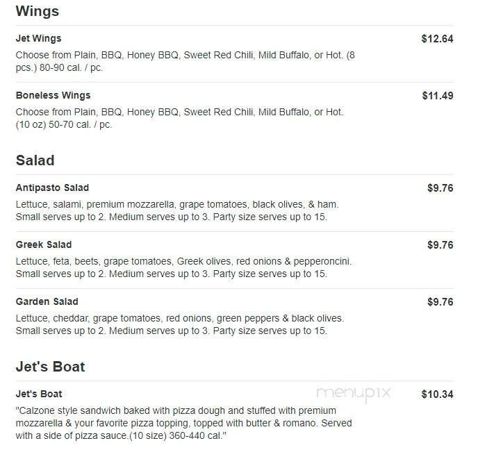 Jet's Pizza - Green Bay, WI menu_pic