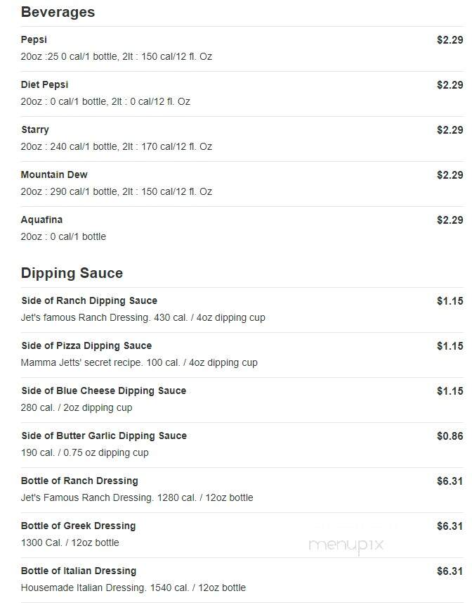 Jet's Pizza - Green Bay, WI menu_pic