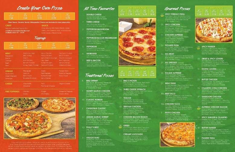 Red Swan Pizza - Ottawa, ON menu_pic