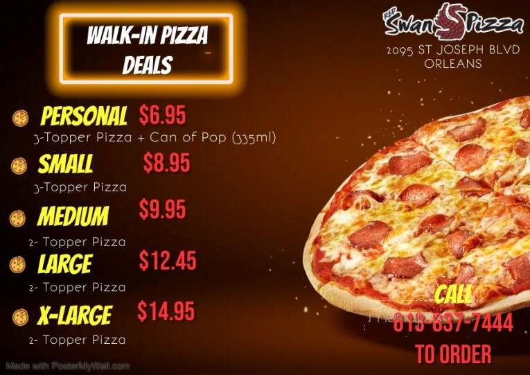 Red Swan Pizza - Ottawa, ON menu_pic