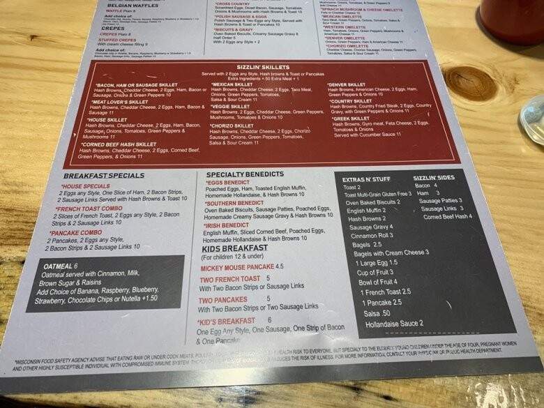 Red Roof Cafe & Breakfast - Ripon, WI menu_pic