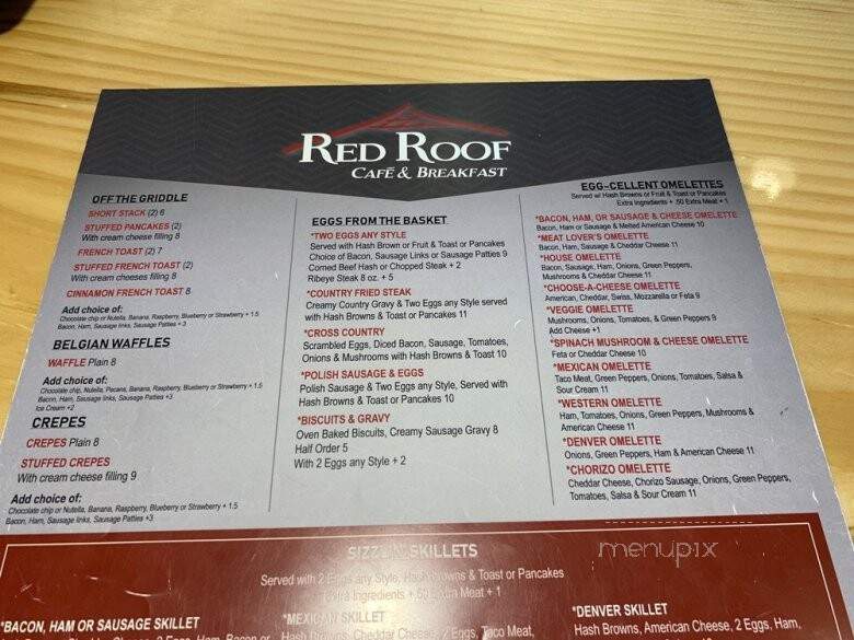 Red Roof Cafe & Breakfast - Ripon, WI menu_pic