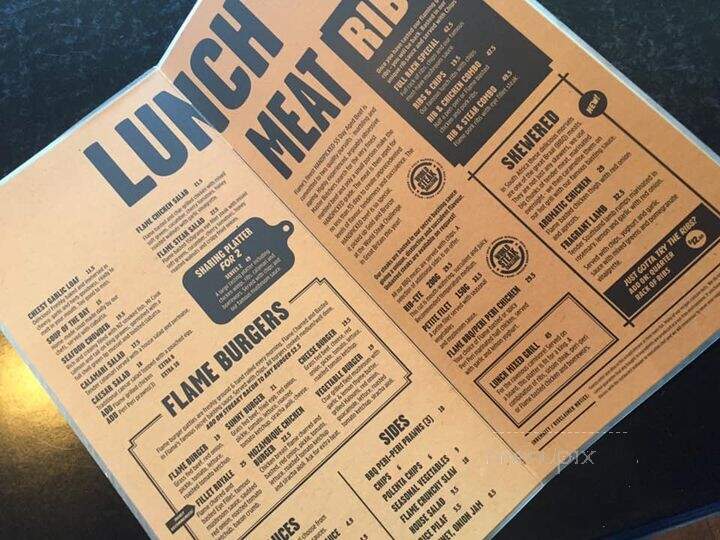 Flames Bar and Grill - Greeley, PA menu_pic