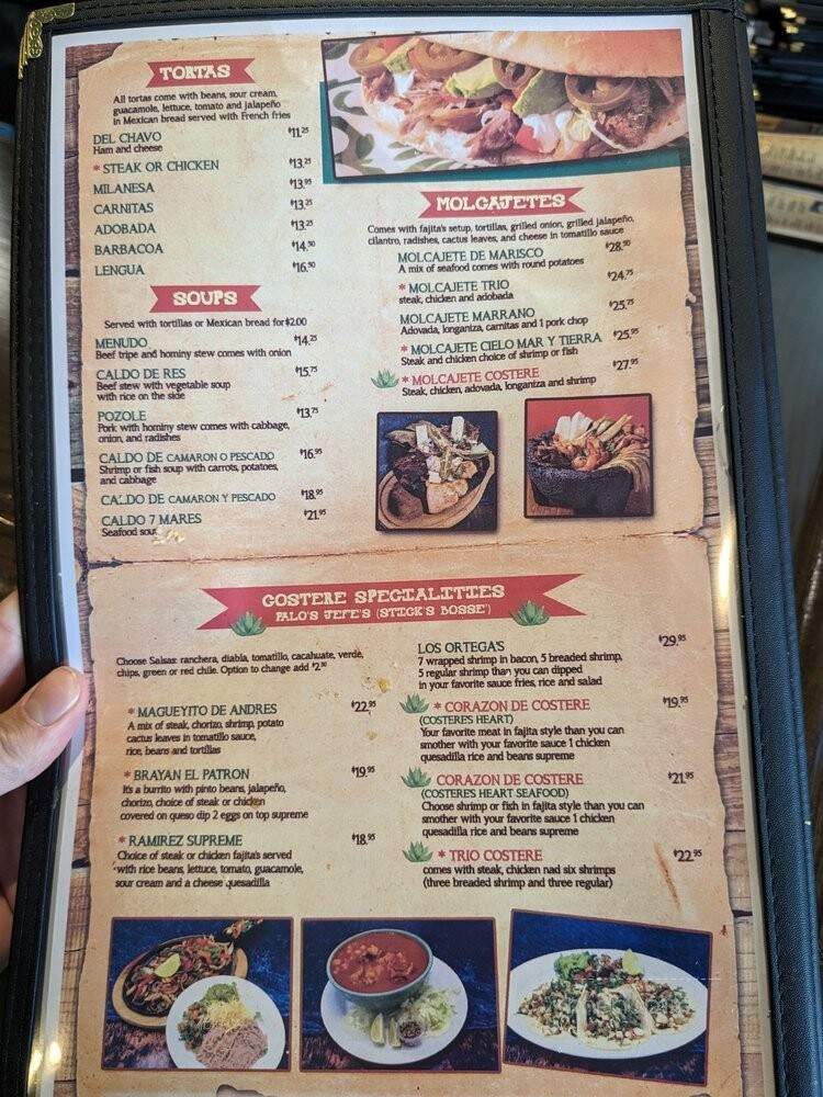 Costere Mexican Restaurant - Lakewood, CO menu_pic