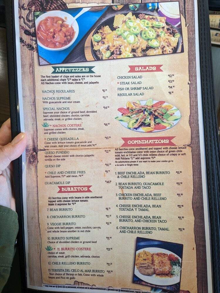 Costere Mexican Restaurant - Lakewood, CO menu_pic