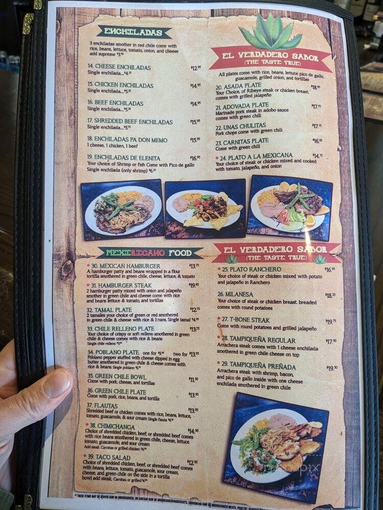 Costere Mexican Restaurant - Lakewood, CO menu_pic