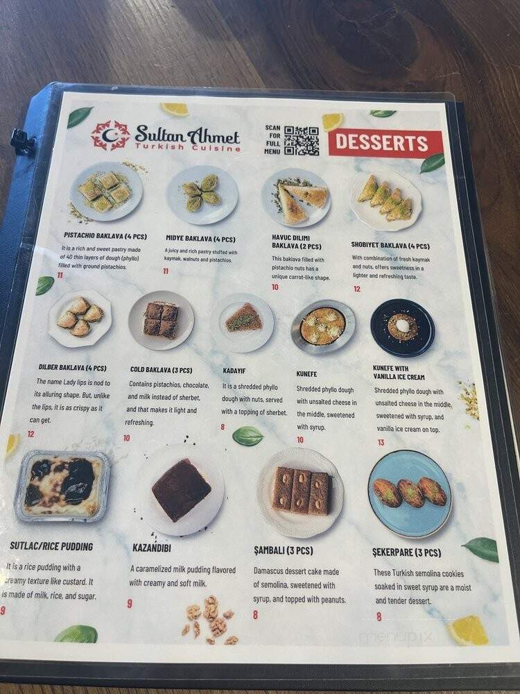 Sultan Ahmet Turkish Cuisine - Mississauga, ON menu_pic