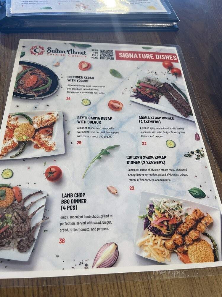 Sultan Ahmet Turkish Cuisine - Mississauga, ON menu_pic