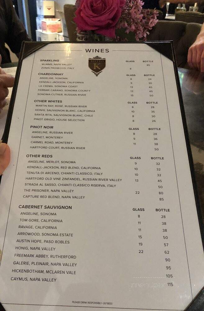 The Bistro K - Laguna Niguel, CA menu_pic