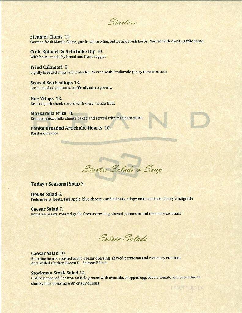 Brand 33 Restaurant - Sisters, OR menu_pic