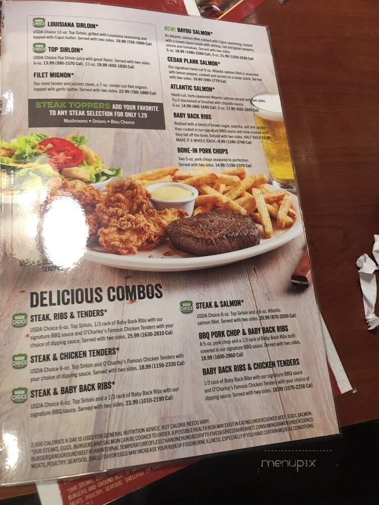 O'Charley's - Camby, IN menu_pic