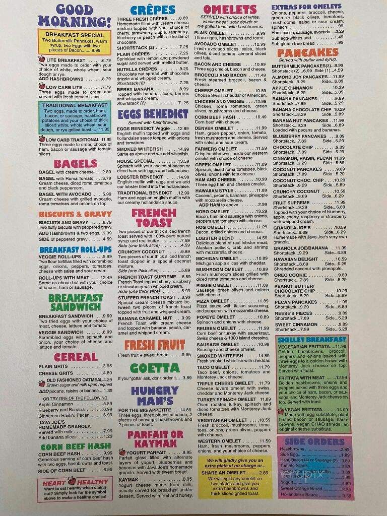 Java Joe's Pizza - St Ignace, MI menu_pic
