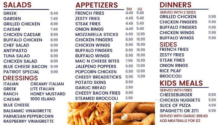 Patriot Pizza & Subs - Townsend, MA menu_pic