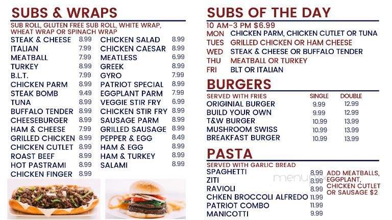 Patriot Pizza & Subs - Townsend, MA menu_pic