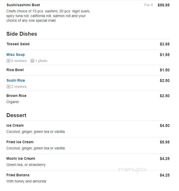 Sushi House - Concord, MA menu_pic