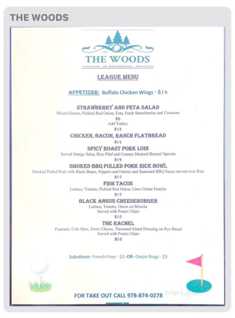 Woods Of Westminster - Westminster, MA menu_pic